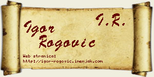 Igor Rogović vizit kartica